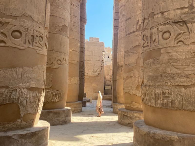 Explore Karnak Temple during Sonesta St. George Nile Cruise – walk through the immense hypostyle hall under soaring pillars.